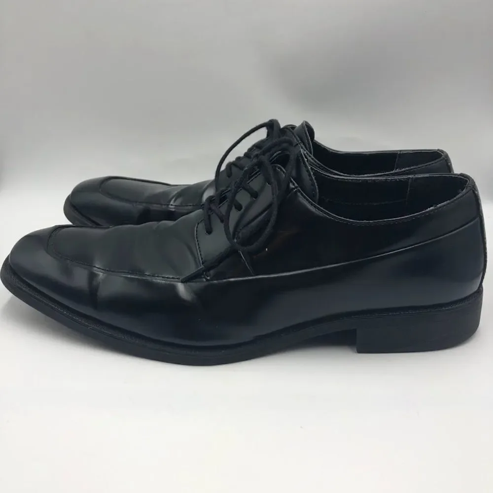 Calvin Klein Men's Elroy Black Lace Up Dress Oxfords Shoes Size 11 Square Toe